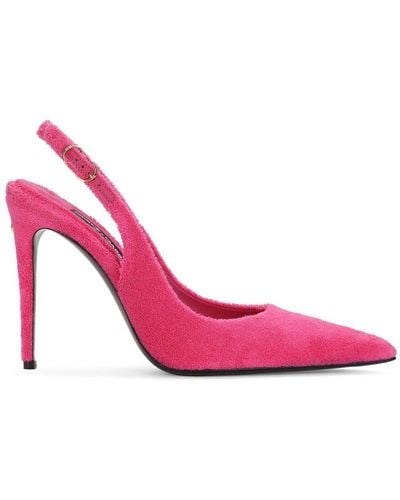 Dolce & Gabbana ロゴプレート フリースパンプス - ピンク