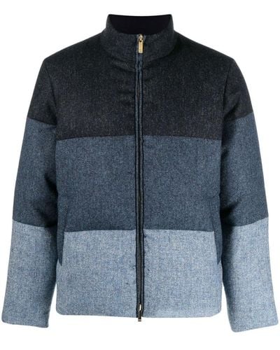 Thom Browne カラーブロック パデッドジャケット - ブルー