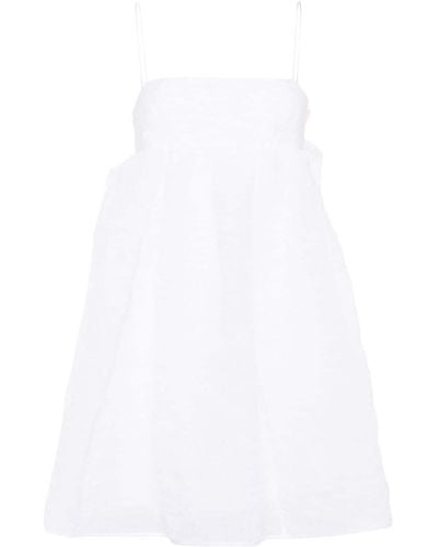 Cecilie Bahnsen Gina Matelassé-Minikleid - Weiß