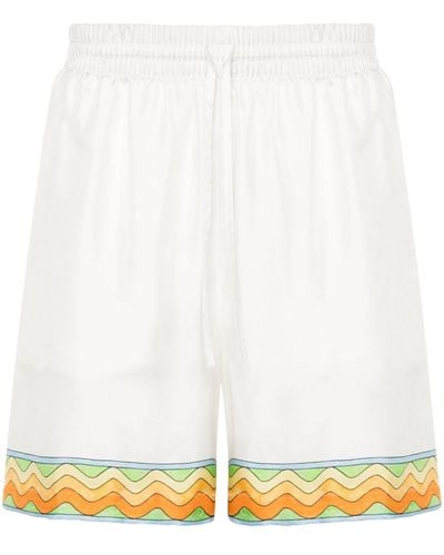Casablancabrand Zijden Shorts - Wit