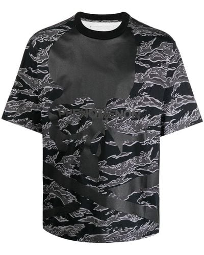 MASTERMIND WORLD T-shirt Met Camouflageprint - Zwart