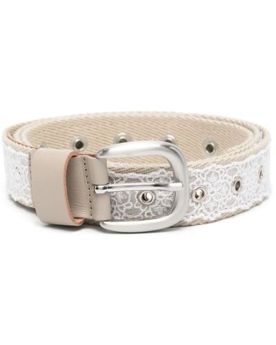 Our Legacy Lace-overlay Belt - Natural