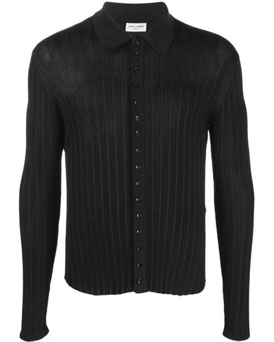 Saint Laurent Overhemd Met Knoopsluiting - Zwart