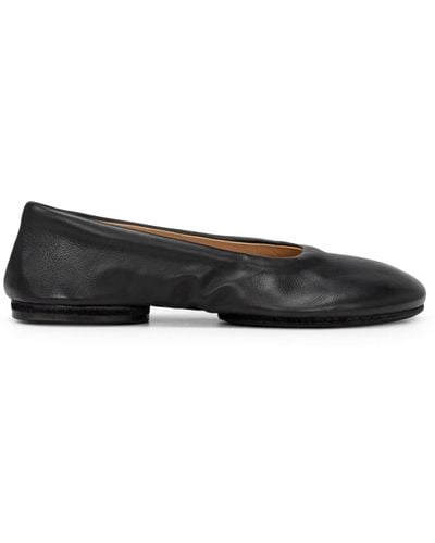 Marsèll Zerotto Leather Ballerina Shoes - Black