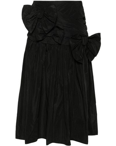 Viktor & Rolf Bow-detail Draped Skirt - Black