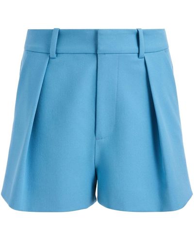 Alice + Olivia Geplooide Shorts - Blauw