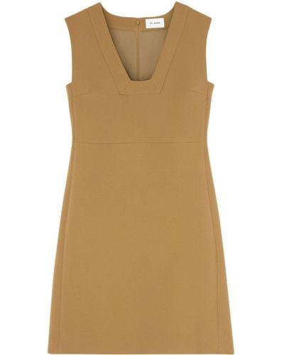 St. John Sleeveless Minidress - Natural