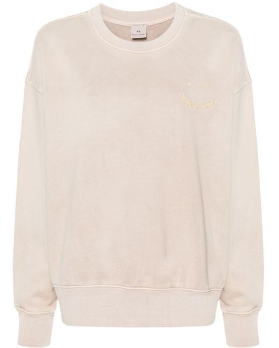 PS by Paul Smith Ps Happy Organic Cotton Sweatshirt - Natural