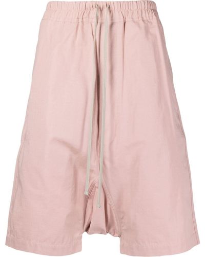 Rick Owens DRKSHDW Cotton Drop-cotch Shorts - Pink