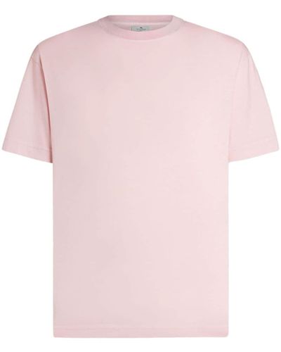 Etro T-Shirt mit Logo-Stickerei - Pink