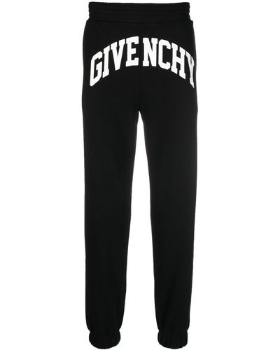 Givenchy Logo Print Cotton Track Trousers - Black