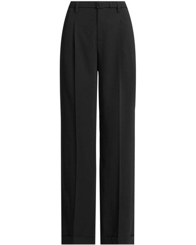Ralph Lauren Collection Pantalon de tailleur Modern à détails plissés - Noir