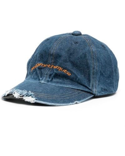 Song For The Mute Logo-embroidered denim baseball cap - Azul