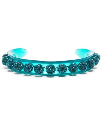 Aquazzura Bracelet Disco Darling à ornements - Bleu