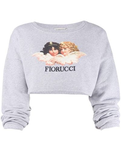 Fiorucci Vintage Angels Cropped Sweatshirt - Multicolor