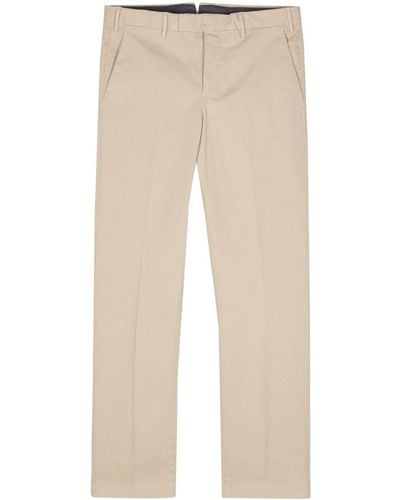 PT Torino Pressed-crease Trousers - Natural
