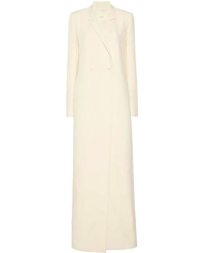 LAPOINTE Double Breasted Maxi Coat - White
