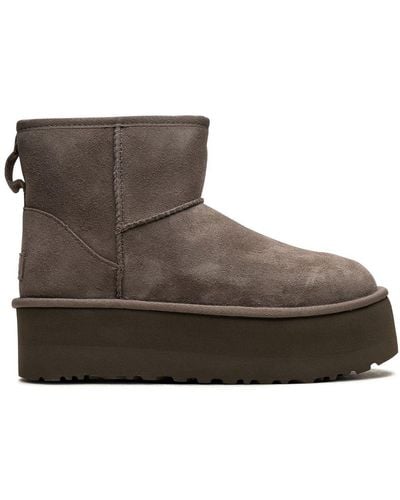 UGG Classic Mini Platform Suede Boots - Brown