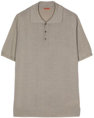 Barena Merino-wool Polo Shirt - Grey