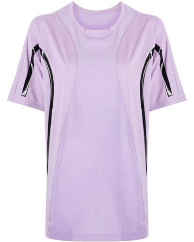 adidas By Stella McCartney T-shirt à détails rayés - Violet