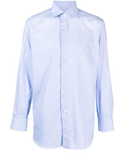 Brioni Button-up Cotton Shirt - Blue