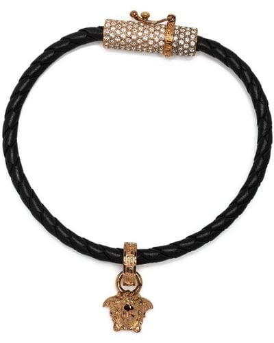 Versace Bracelet à plaque Medusa - Noir