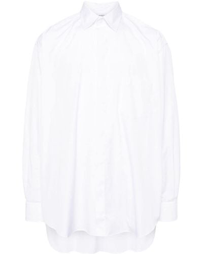 Vetements Logo-tag Cotton Shirt - White