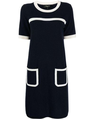 Paule Ka Fine-knit Short-sleeve Minidress - Blue