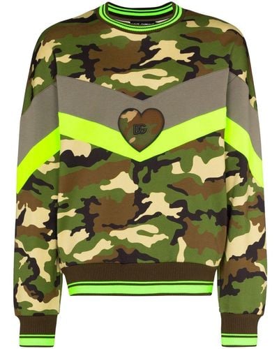 Dolce & Gabbana Sweatshirt mit Camouflage-Print - Grün