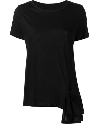 Yohji Yamamoto T-shirt con applicazione - Nero
