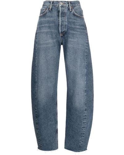 Agolde Dara Mid-rise Tapered Jeans - Blue
