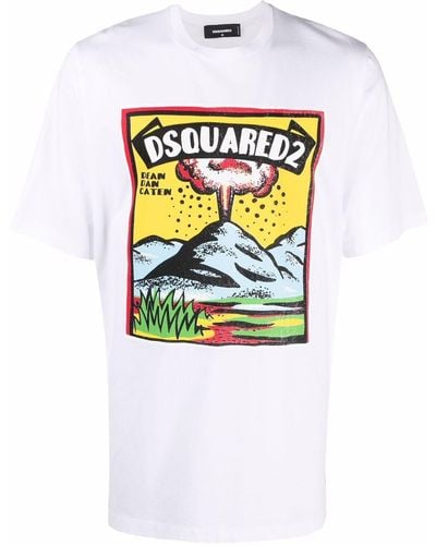 DSquared² T-Shirt mit grafischem Print - Weiß