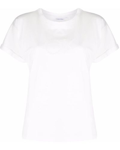 Calvin Klein T-shirt à logo imprimé - Blanc