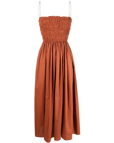 Matteau シャーリング ドレス - オレンジ