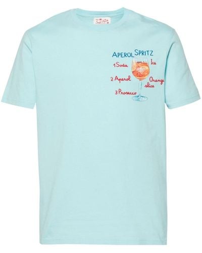Mc2 Saint Barth T-shirt Aperol Spritz en coton - Bleu