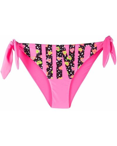 Moschino Logo-print Bikini Bottoms - Pink