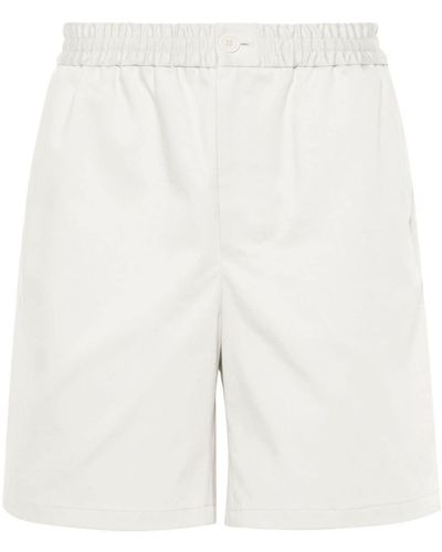 Ami Paris Elasticated Cotton Shorts - White