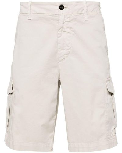 Eleventy Mid-rise Twill Cargo Shorts - White