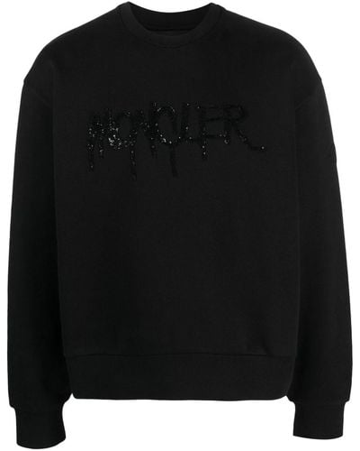Moncler Sweater Met Geborduurd Logo - Zwart