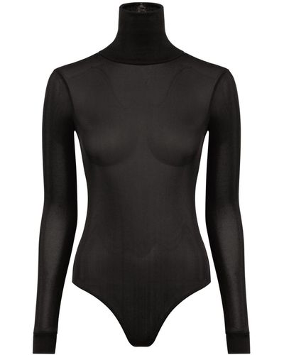 Maison Margiela Roll-neck Long-sleeve Bodysuit - Black