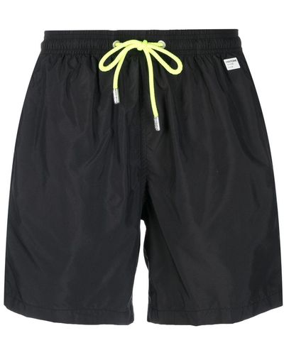 Mc2 Saint Barth Pantone Badeshorts mit Logo-Patch - Schwarz