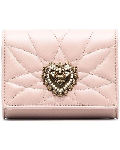 Dolce & Gabbana Devotion Logo-plaque Wallet - Pink