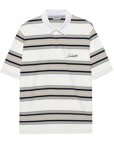 Carhartt Gaines Striped Cotton Shirt - Gray