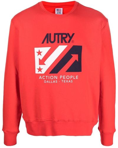 Autry Sweater Met Logoprint - Roze