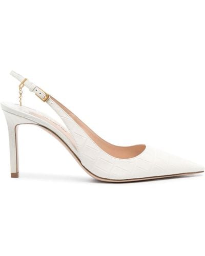 Tom Ford Angelina 55mm Leather Court Shoes - White