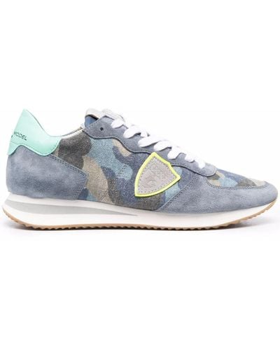 Philippe Model Tropez Camouflage Low-top Trainers - Blue