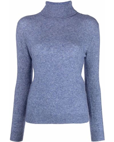 Liska Cashmere-silk Roll-neck Sweater - Blue