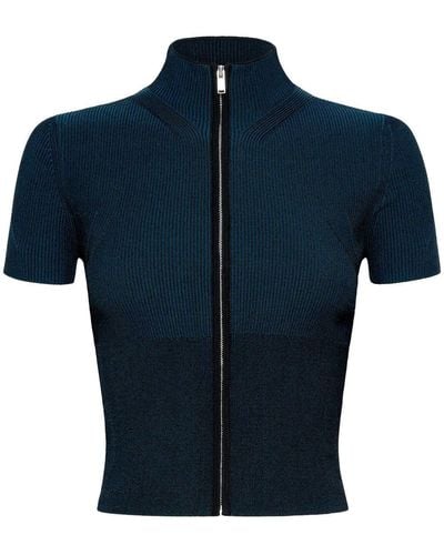 Dion Lee Angled Ribbed Cardigan - Blue