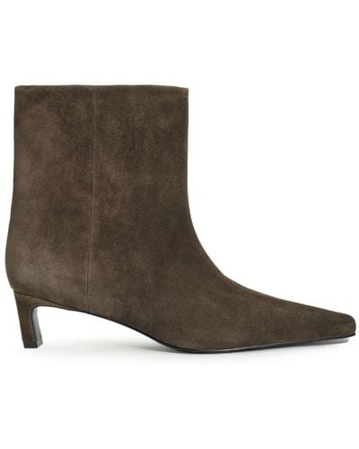12 STOREEZ 40mm Suede Ankle Boots - Brown