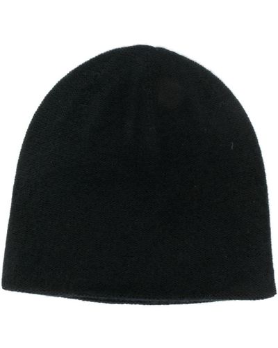 N.Peal Cashmere Double Layer Beanie - Black